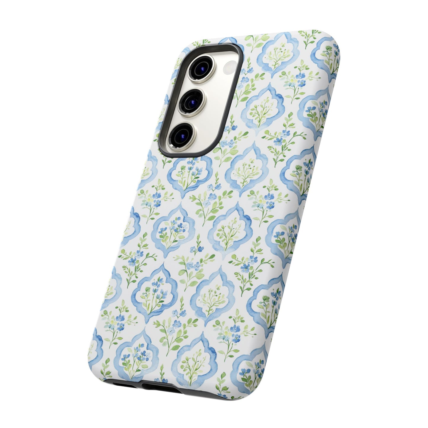 Blue Floral Damask phone case | Tough Case | iPhone 17