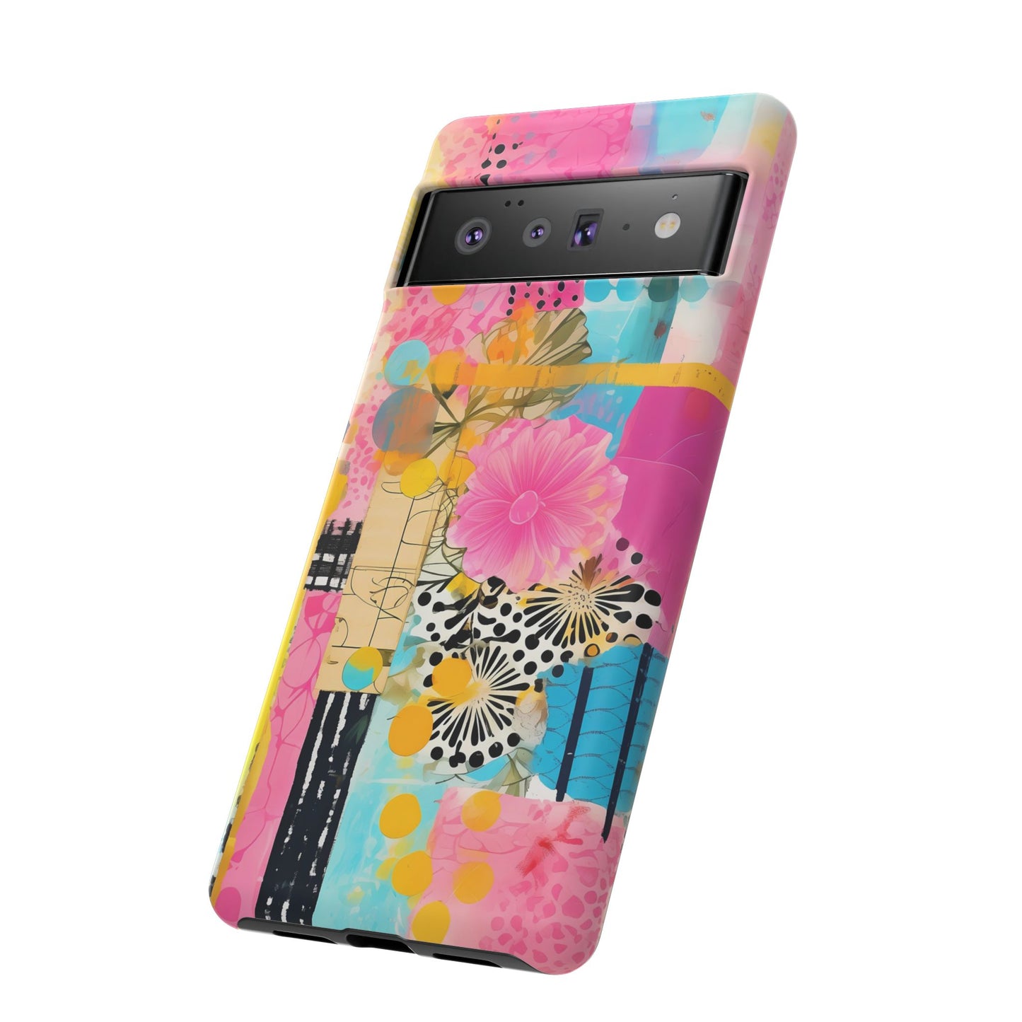 Pink Floral Abstract Phone Case | Tough Cases | iPhone 17