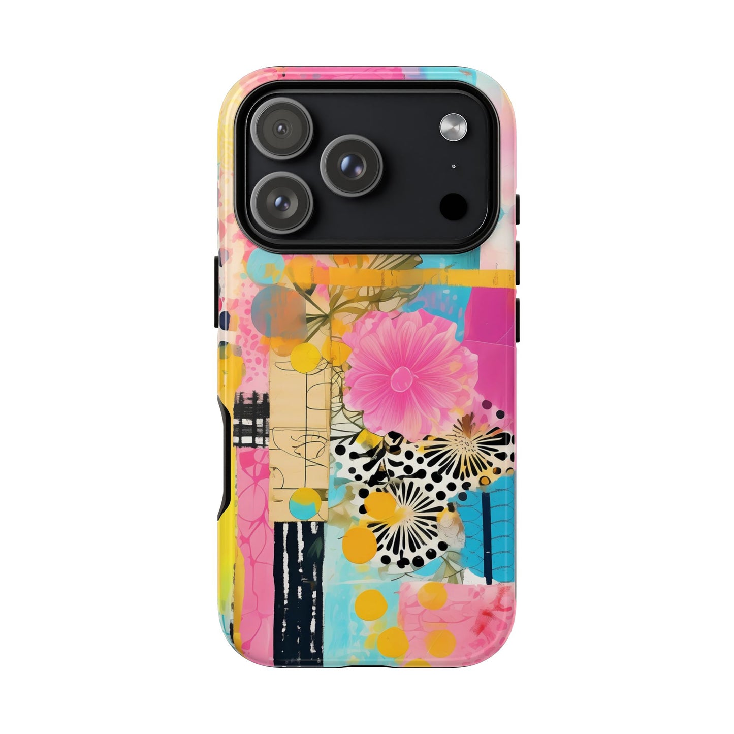 Pink Floral Abstract Phone Case | Tough Cases | iPhone 17