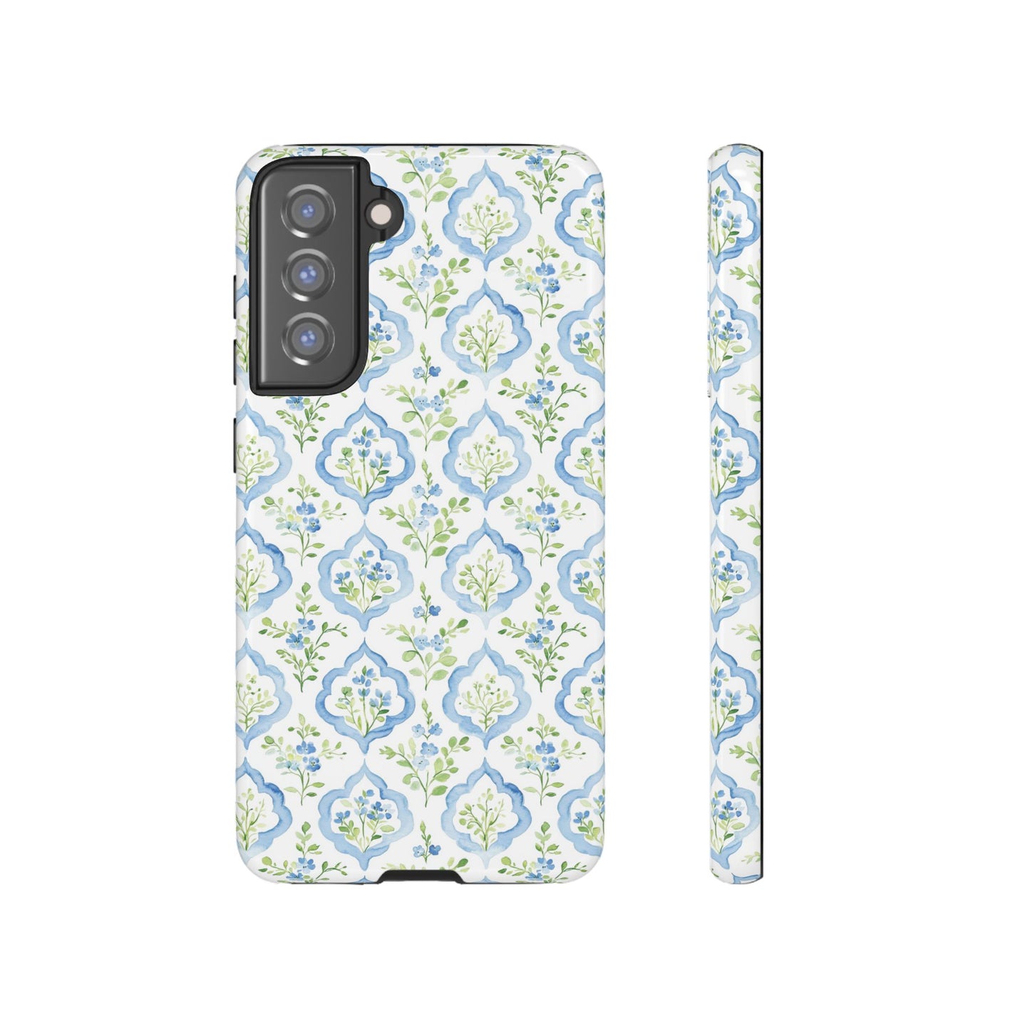 Blue Floral Damask phone case | Tough Case | iPhone 17