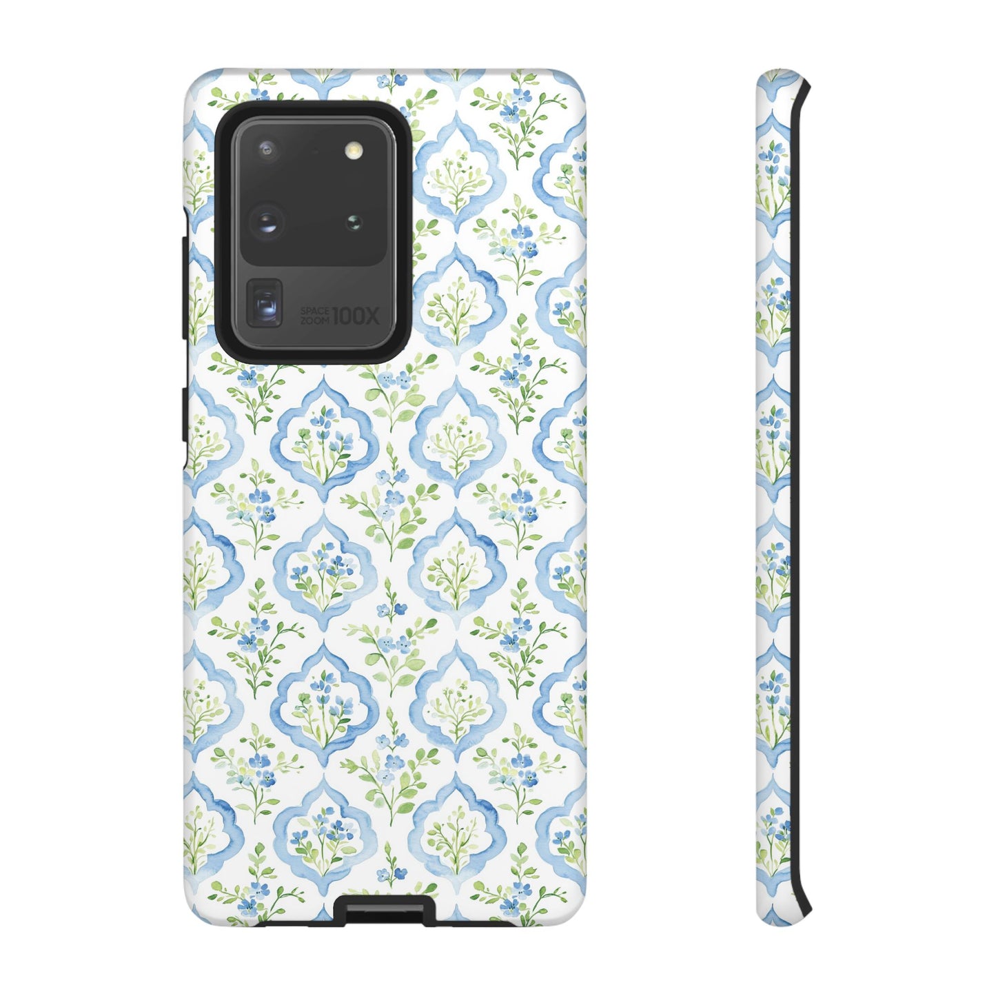 Blue Floral Damask phone case | Tough Case | iPhone 17