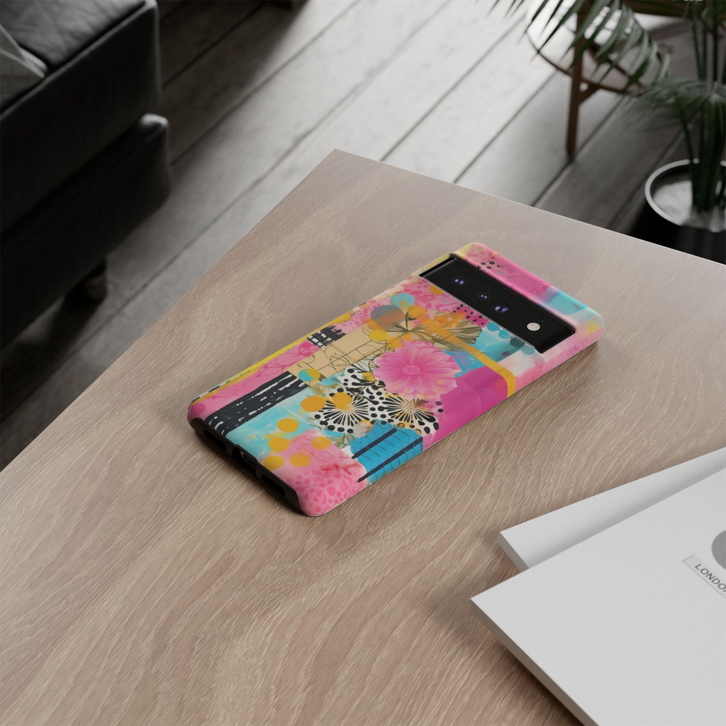 Pink Floral Abstract Phone Case | Tough Cases | iPhone 17