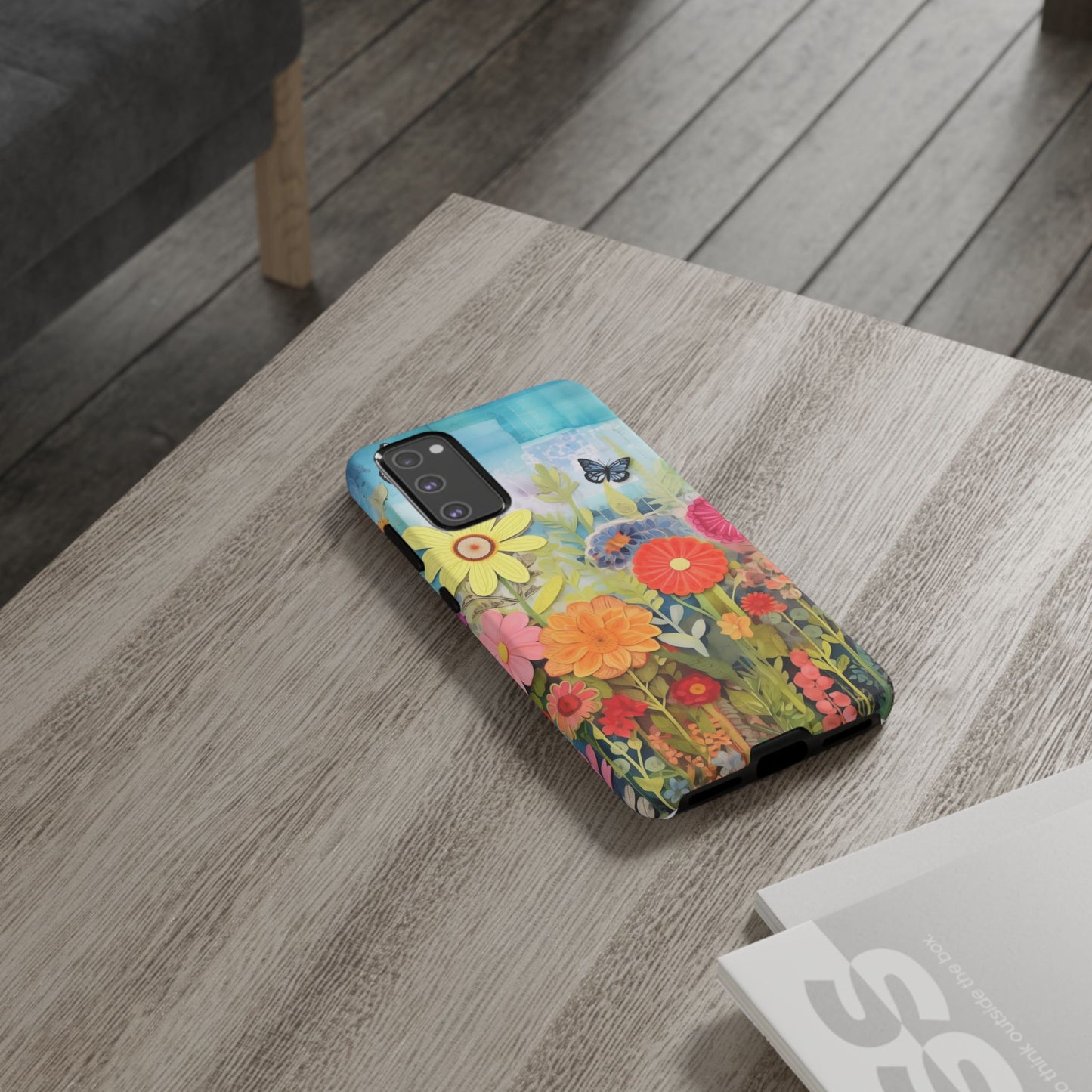 Whimsical Floral Garden phone case | Tough Case | 3d Floral Pattern | iPhone 17