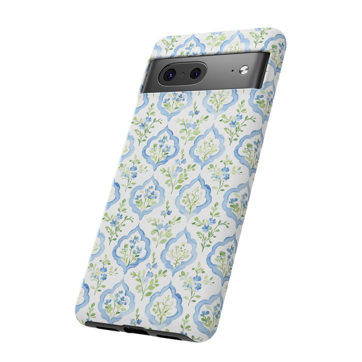 Blue Floral Damask phone case | Tough Case | iPhone 17
