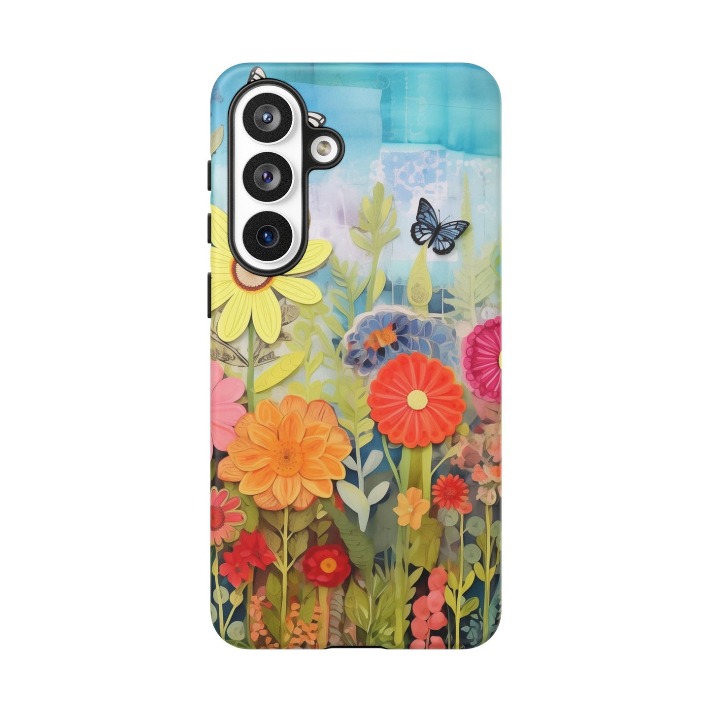 Whimsical Floral Garden phone case | Tough Case | 3d Floral Pattern | iPhone 17