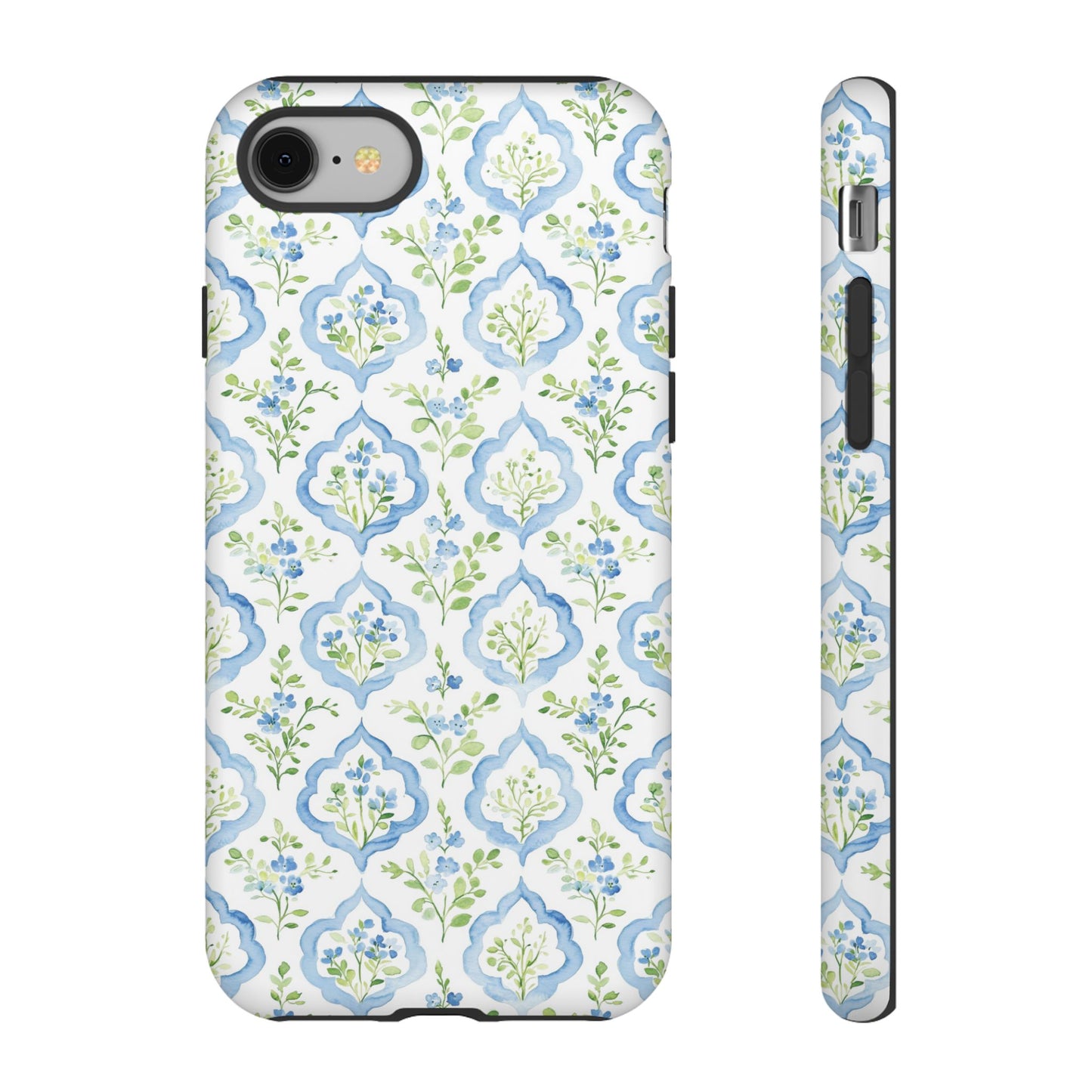 Blue Floral Damask phone case | Tough Case | iPhone 17