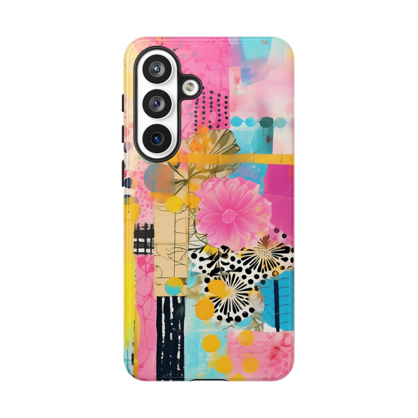 Pink Floral Abstract Phone Case | Tough Cases | iPhone 17