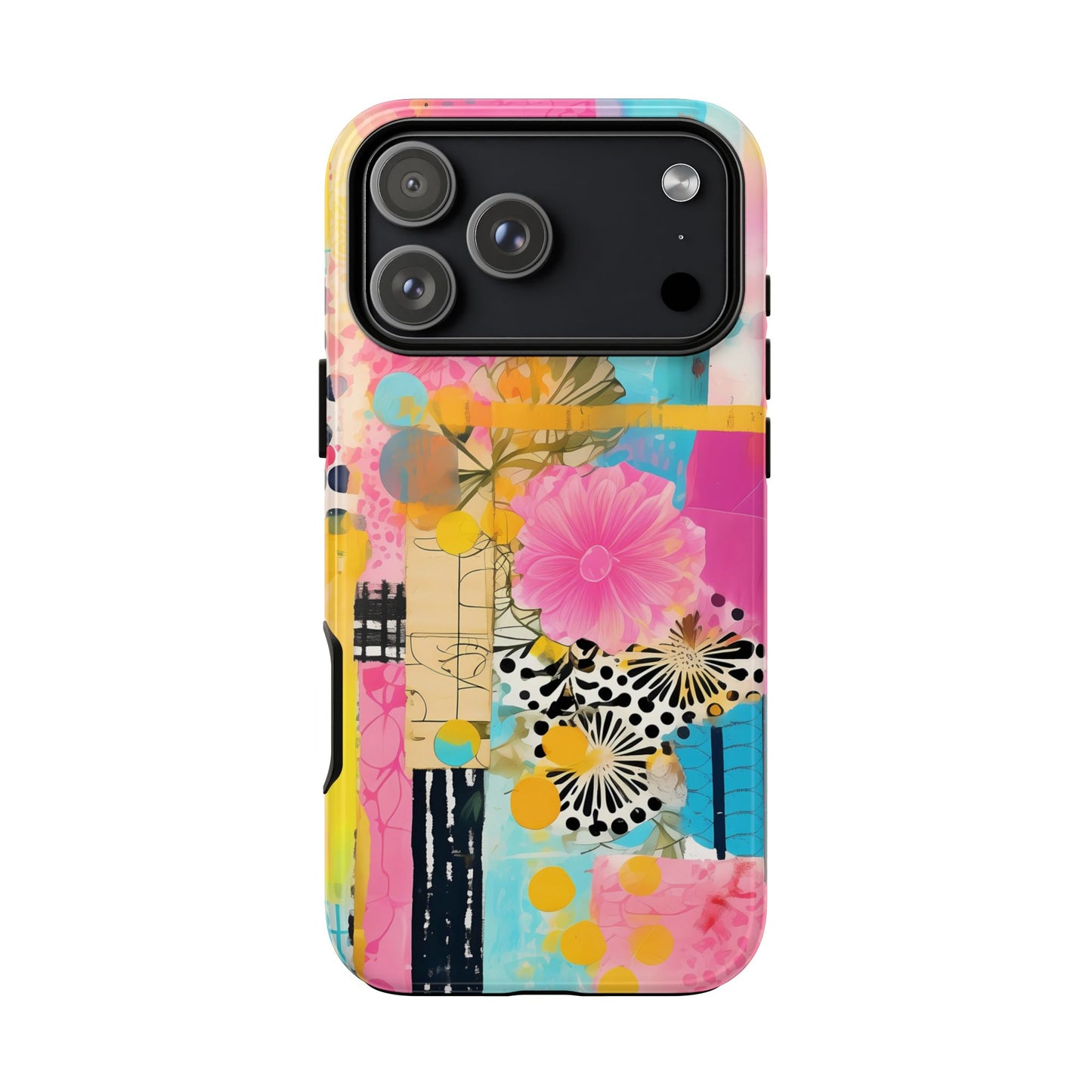 Pink Floral Abstract Phone Case | Tough Cases | iPhone 17