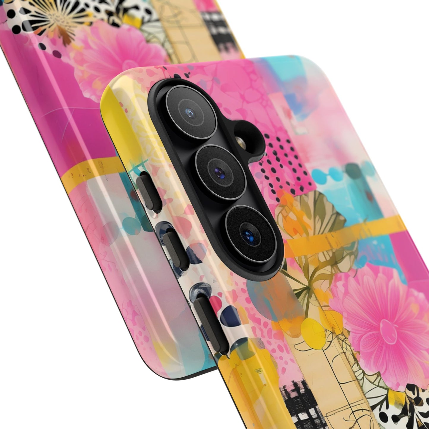 Pink Floral Abstract Phone Case | Tough Cases | iPhone 17