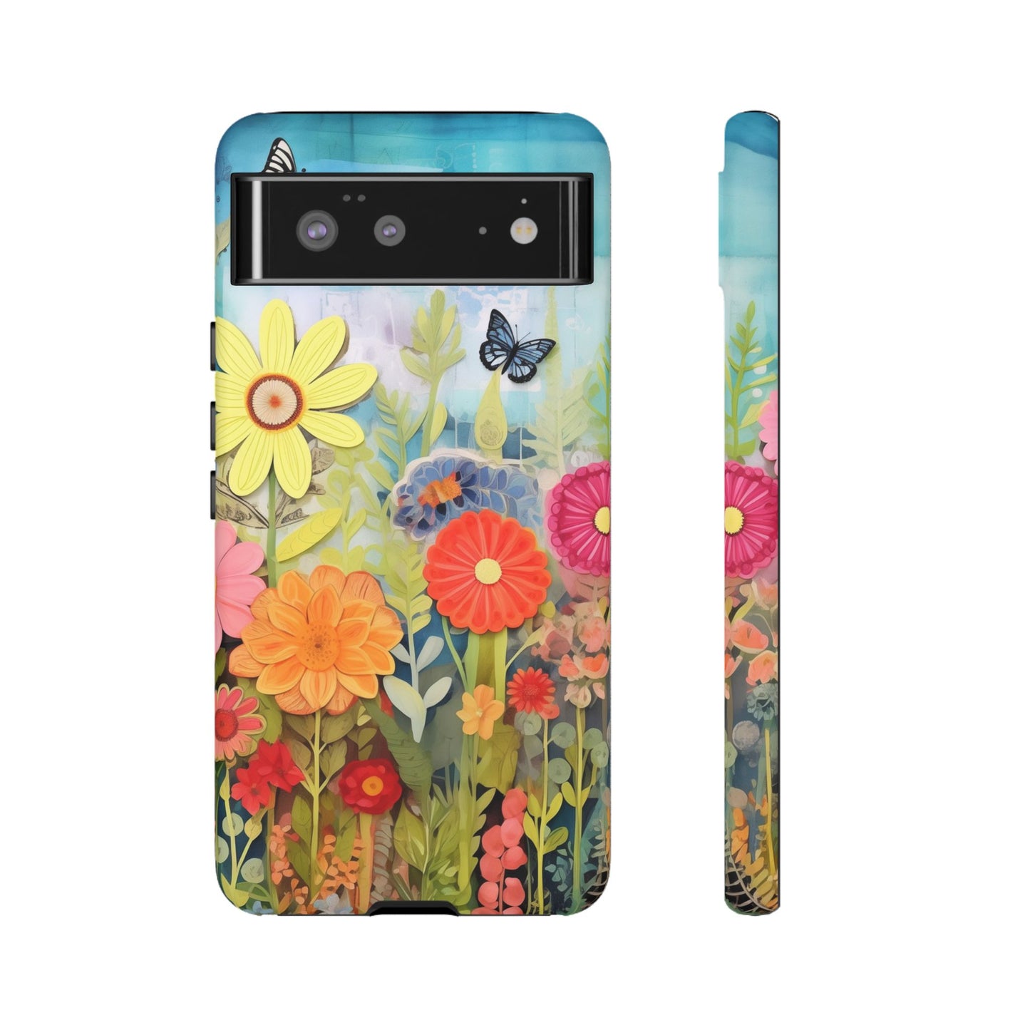 Whimsical Floral Garden phone case | Tough Case | 3d Floral Pattern | iPhone 17
