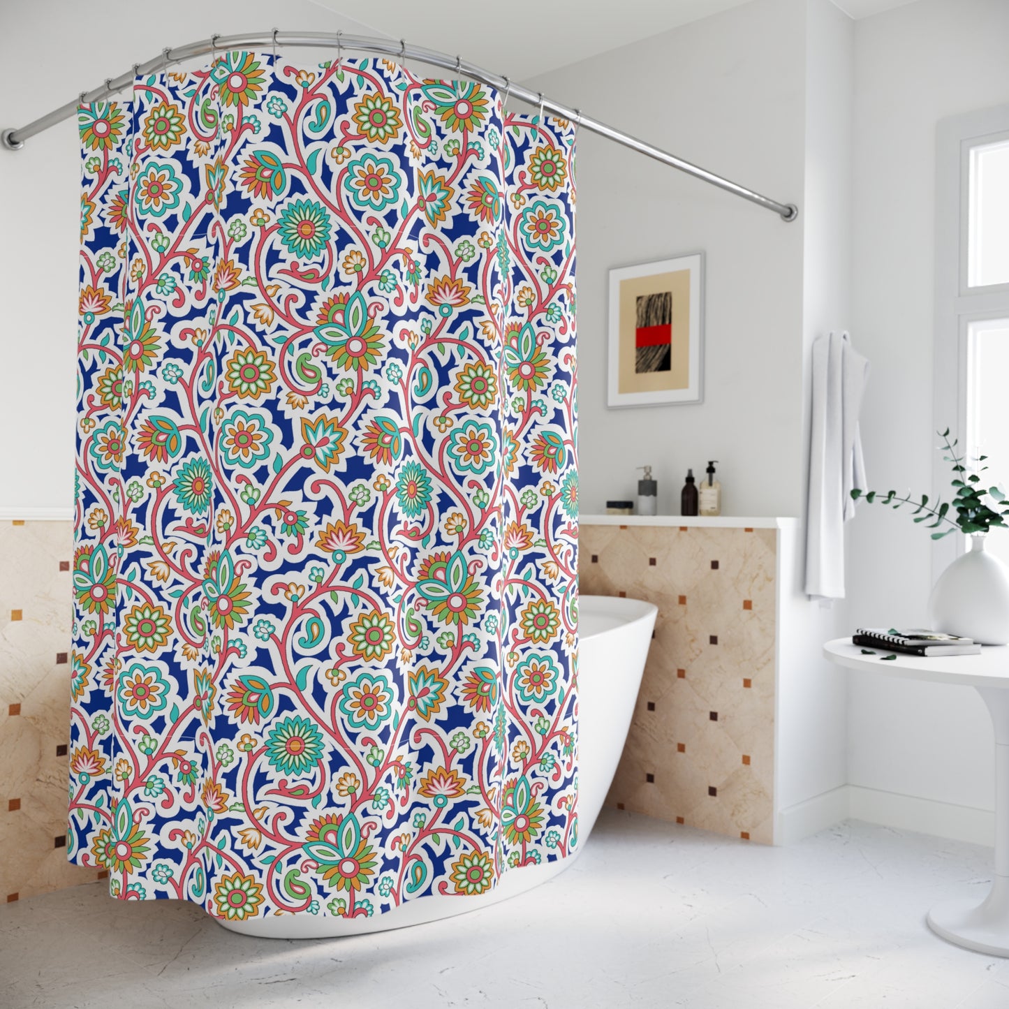 Boho Floral and Paisley Shower Curtain