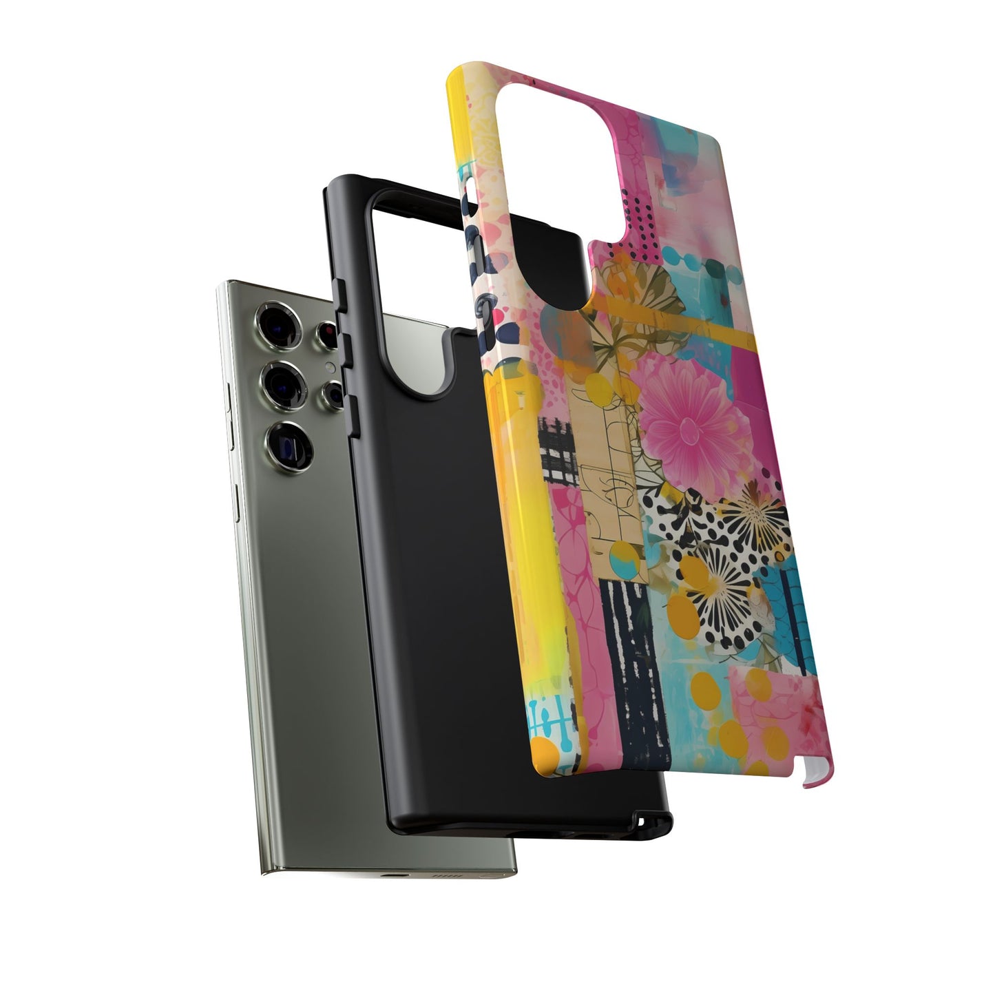 Pink Floral Abstract Phone Case | Tough Cases | iPhone 17