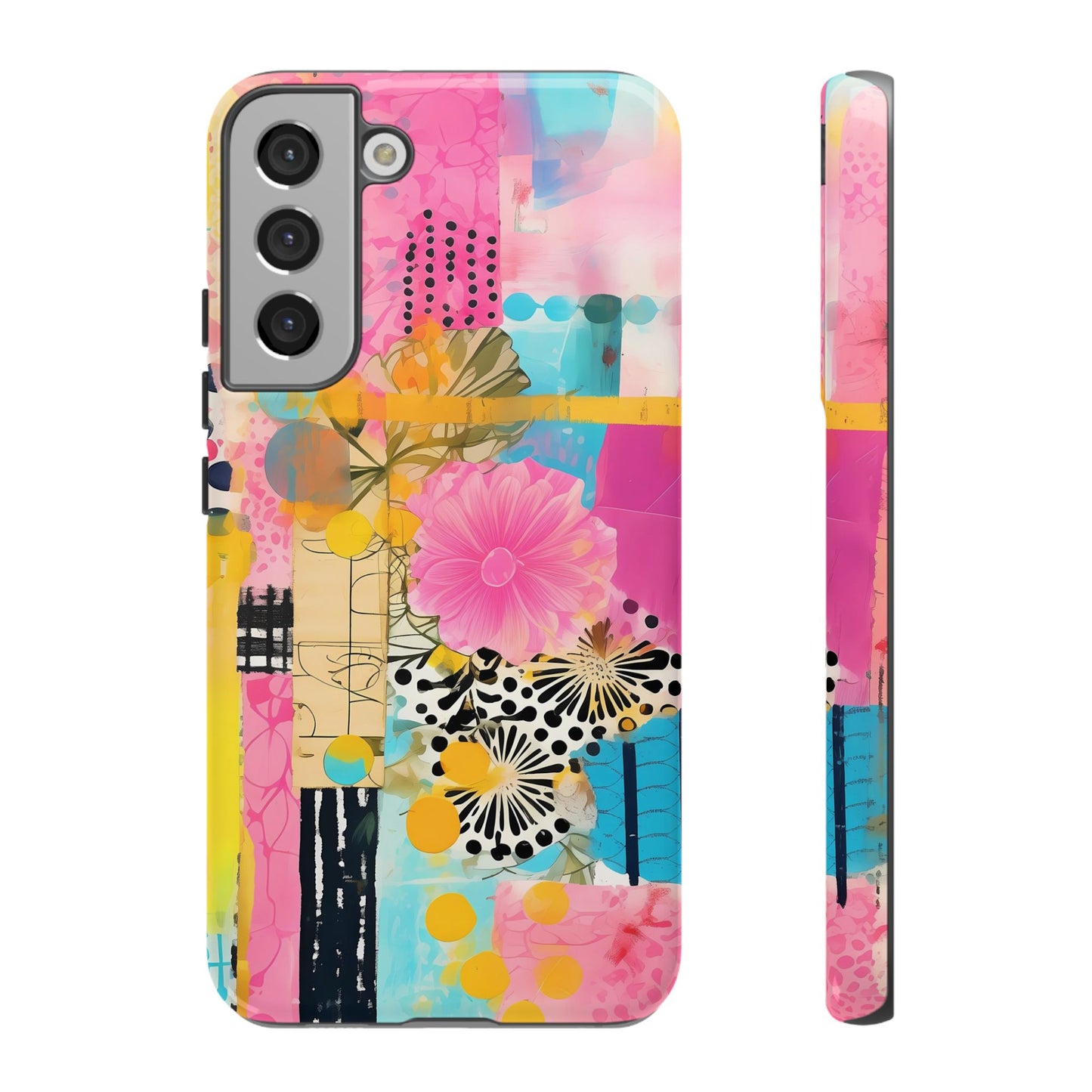 Pink Floral Abstract Phone Case | Tough Cases | iPhone 17