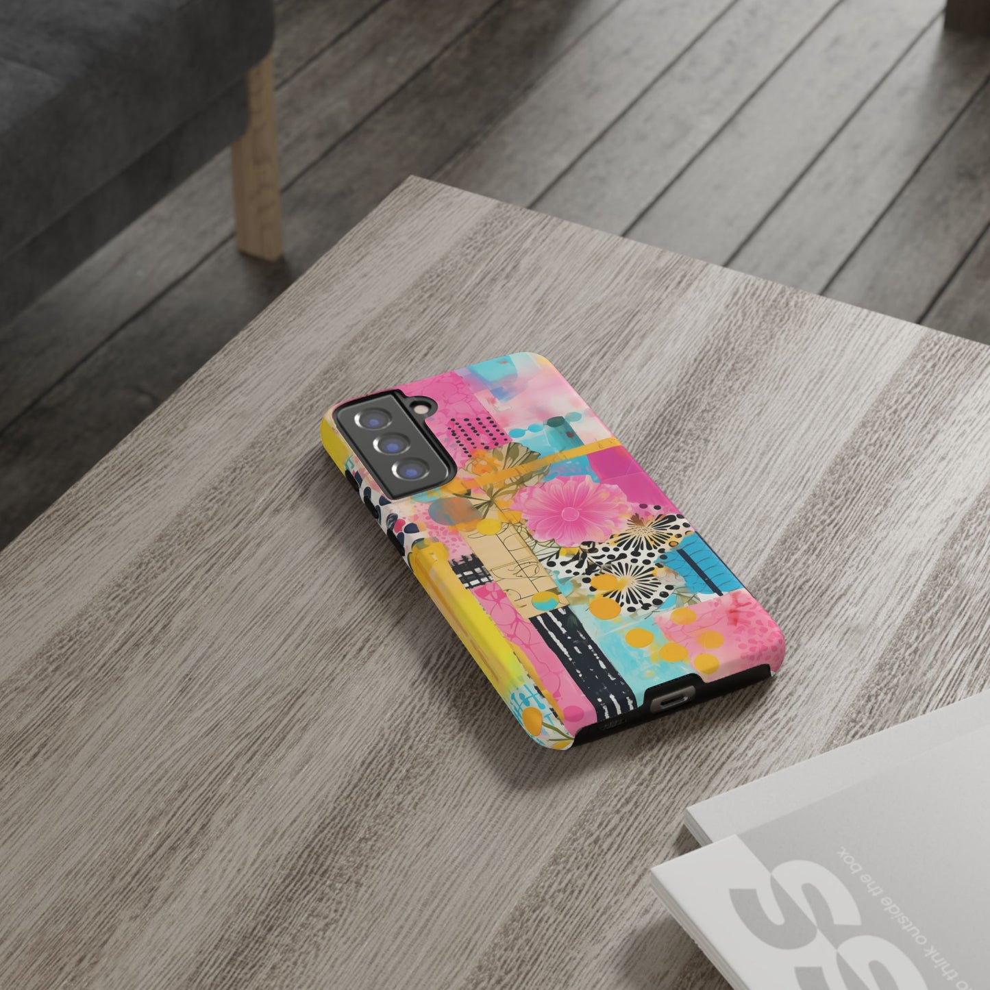 Pink Floral Abstract Phone Case | Tough Cases | iPhone 17