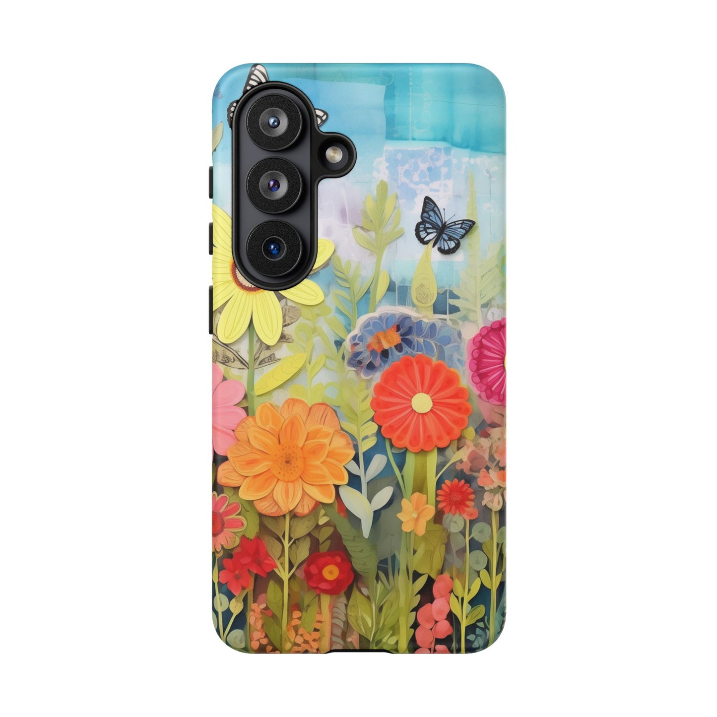 Whimsical Floral Garden phone case | Tough Case | 3d Floral Pattern | iPhone 17
