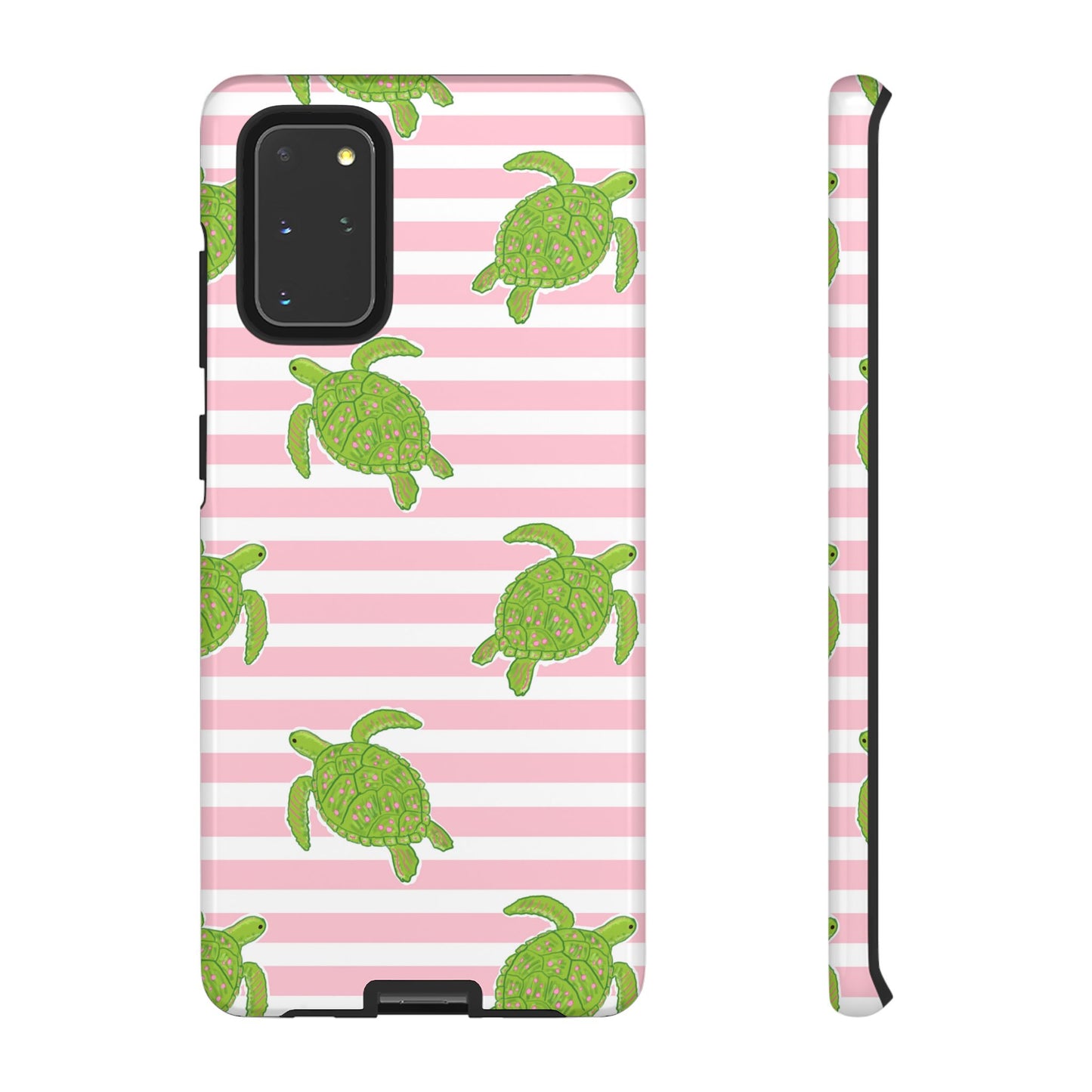 Green Sea Turtles Phone Case | Pink Stripes Tough Case | iPhone 17
