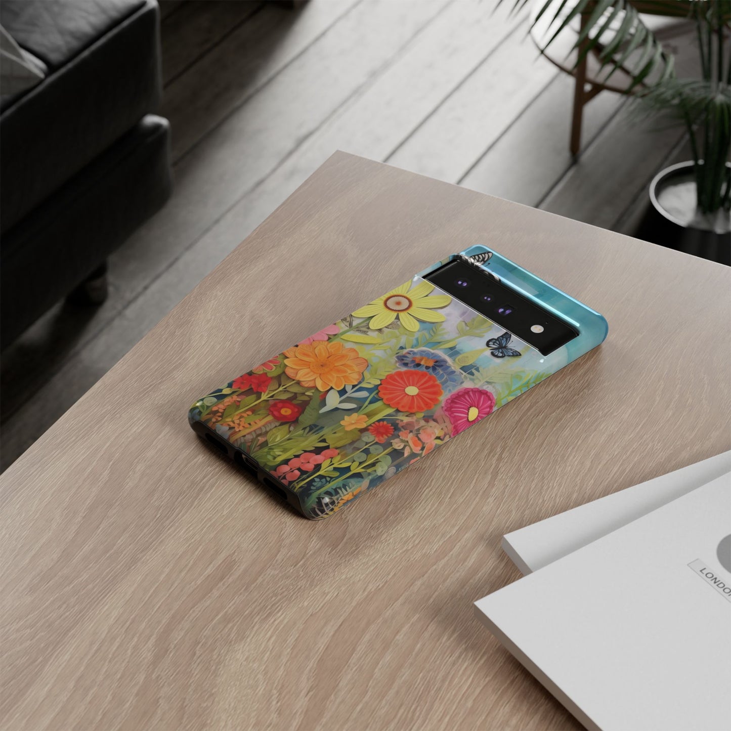 Whimsical Floral Garden phone case | Tough Case | 3d Floral Pattern | iPhone 17
