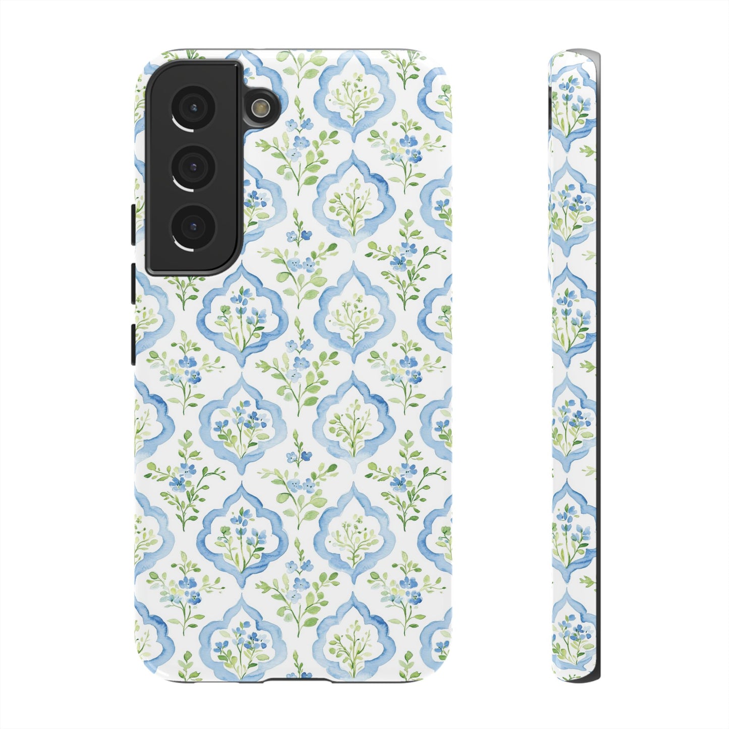 Blue Floral Damask phone case | Tough Case | iPhone 17