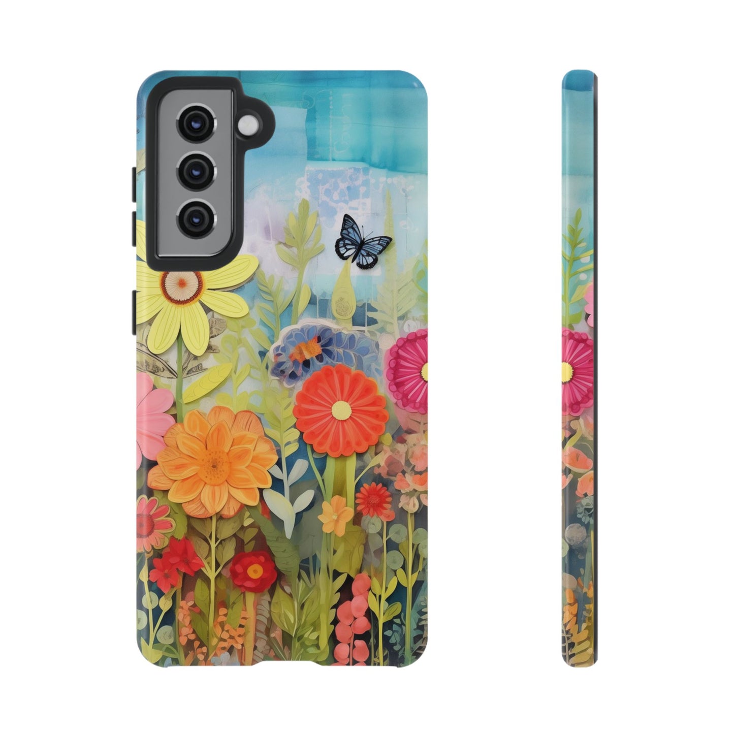 Whimsical Floral Garden phone case | Tough Case | 3d Floral Pattern | iPhone 17