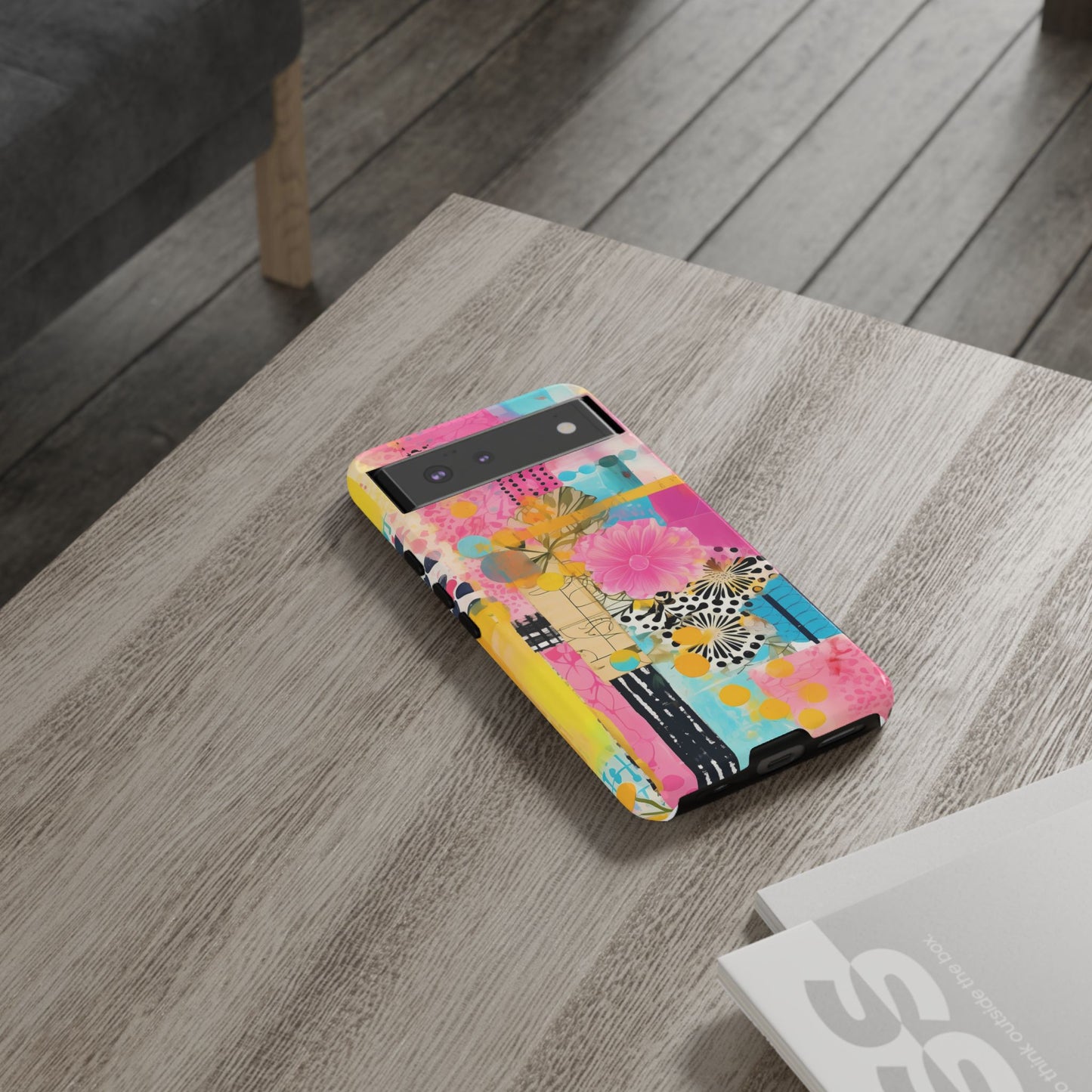 Pink Floral Abstract Phone Case | Tough Cases | iPhone 17