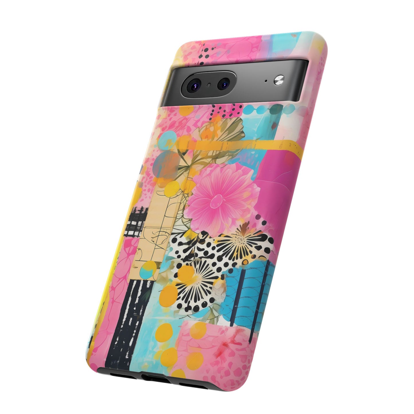 Pink Floral Abstract Phone Case | Tough Cases | iPhone 17