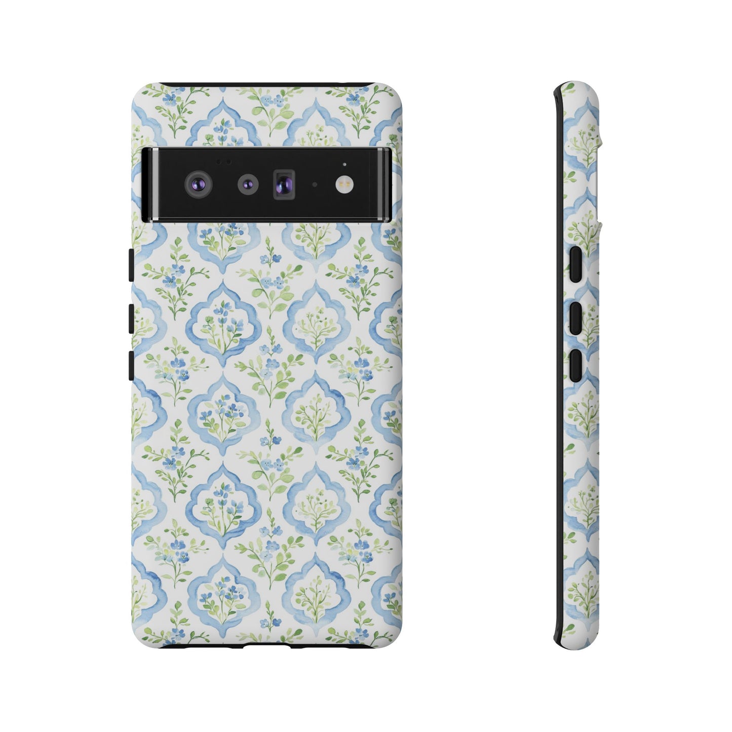 Blue Floral Damask phone case | Tough Case | iPhone 17