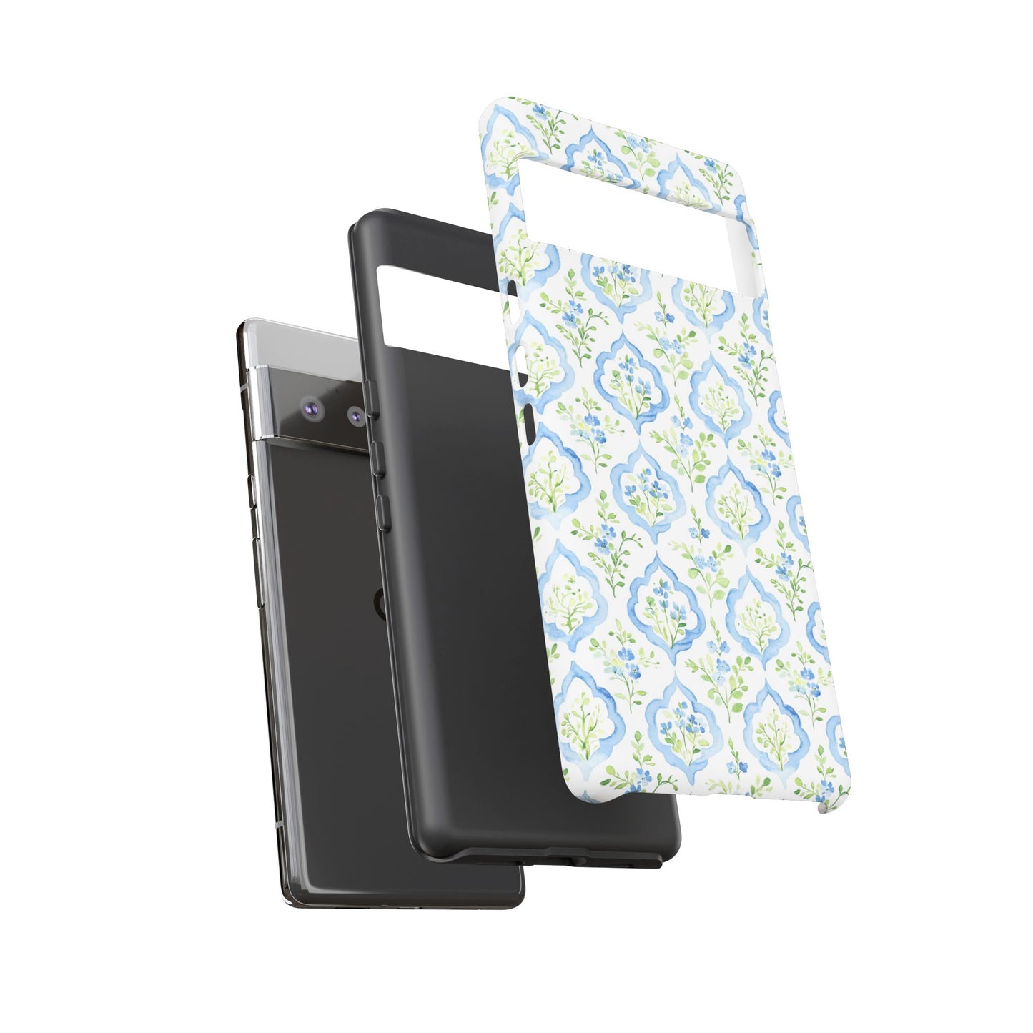 Blue Floral Damask phone case | Tough Case | iPhone 17