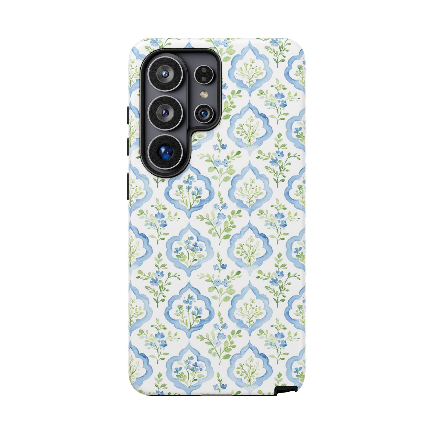 Blue Floral Damask phone case | Tough Case | iPhone 17