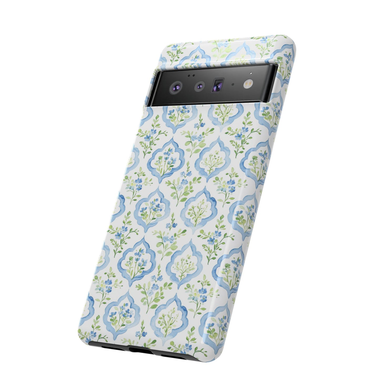 Blue Floral Damask phone case | Tough Case | iPhone 17