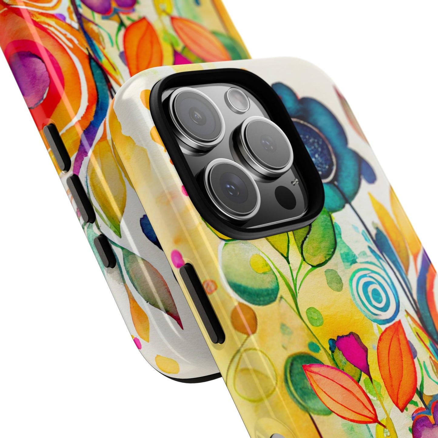 Floral Watercolor Phone Case — Colorful Boho Protective Cover
