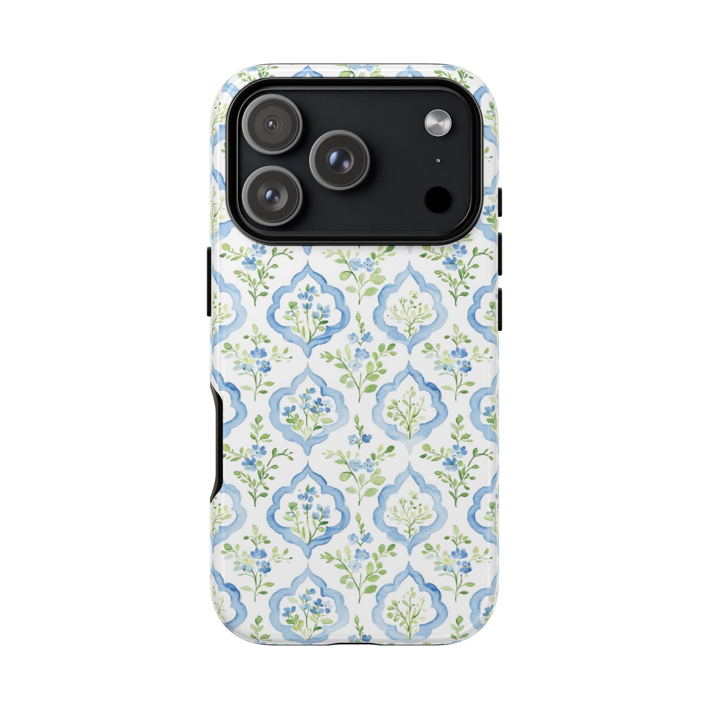 Blue Floral Damask phone case | Tough Case | iPhone 17
