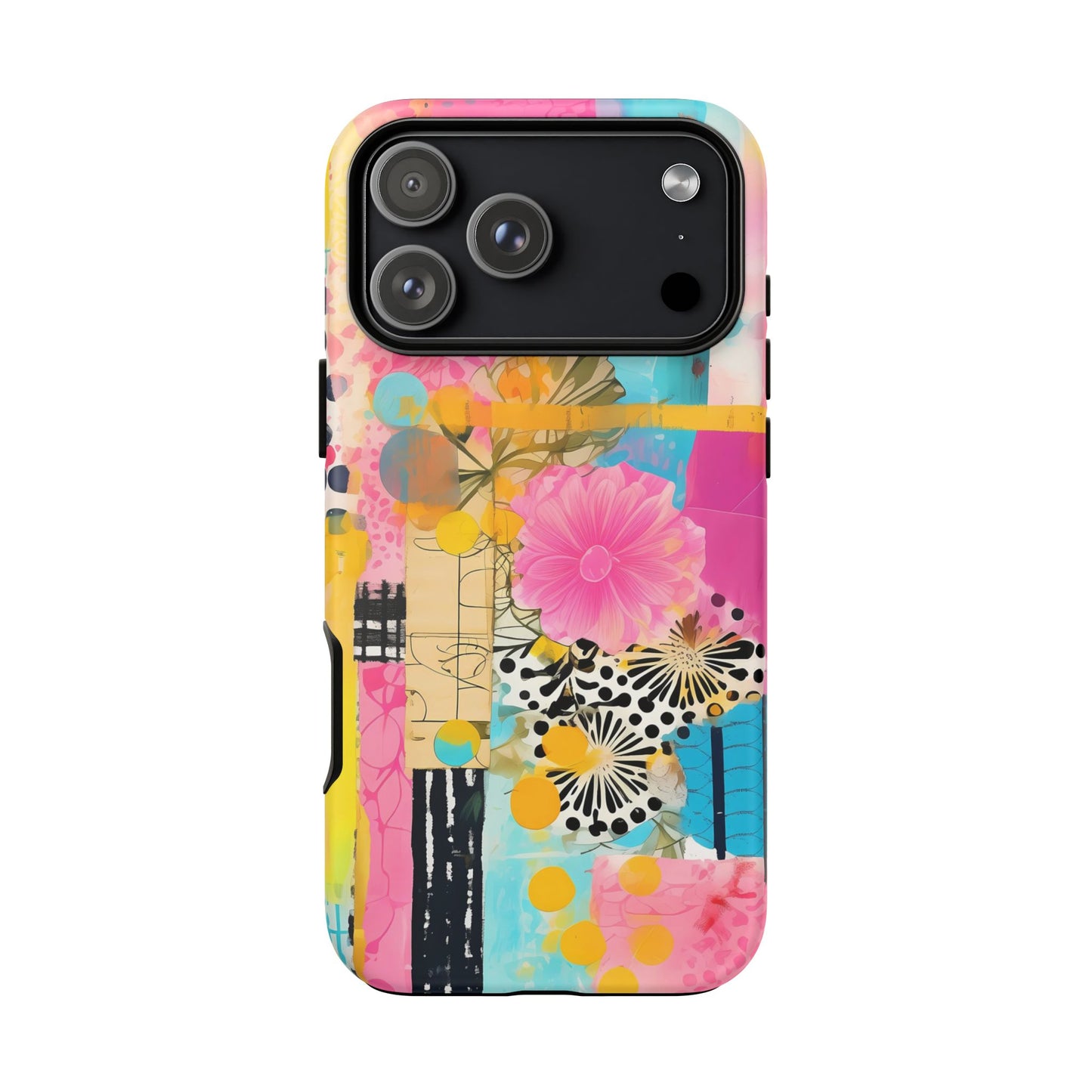 Pink Floral Abstract Phone Case | Tough Cases | iPhone 17