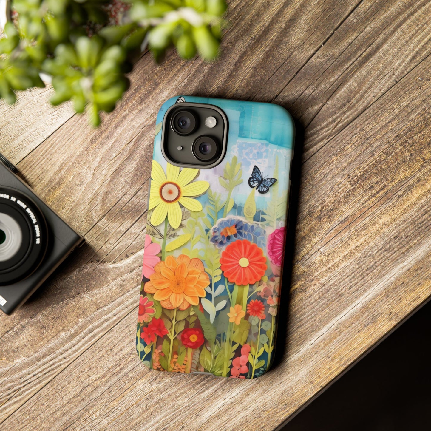 Whimsical Floral Garden phone case | Tough Case | 3d Floral Pattern | iPhone 17