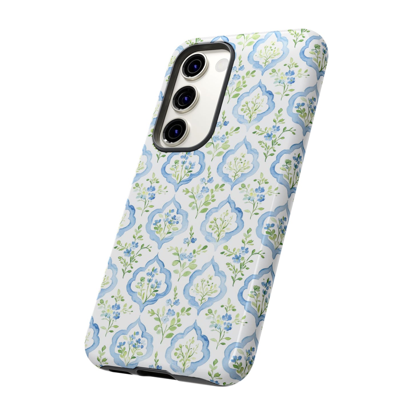 Blue Floral Damask phone case | Tough Case | iPhone 17