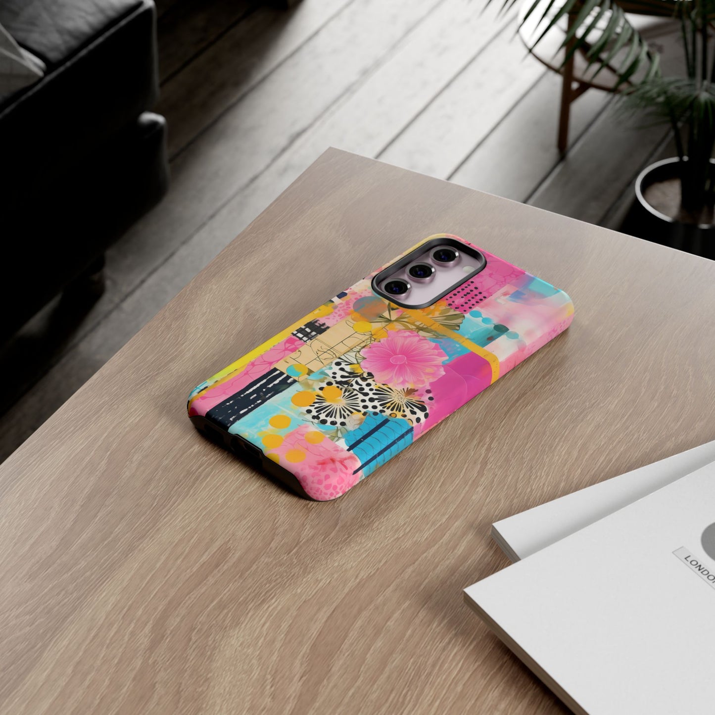 Pink Floral Abstract Phone Case | Tough Cases | iPhone 17