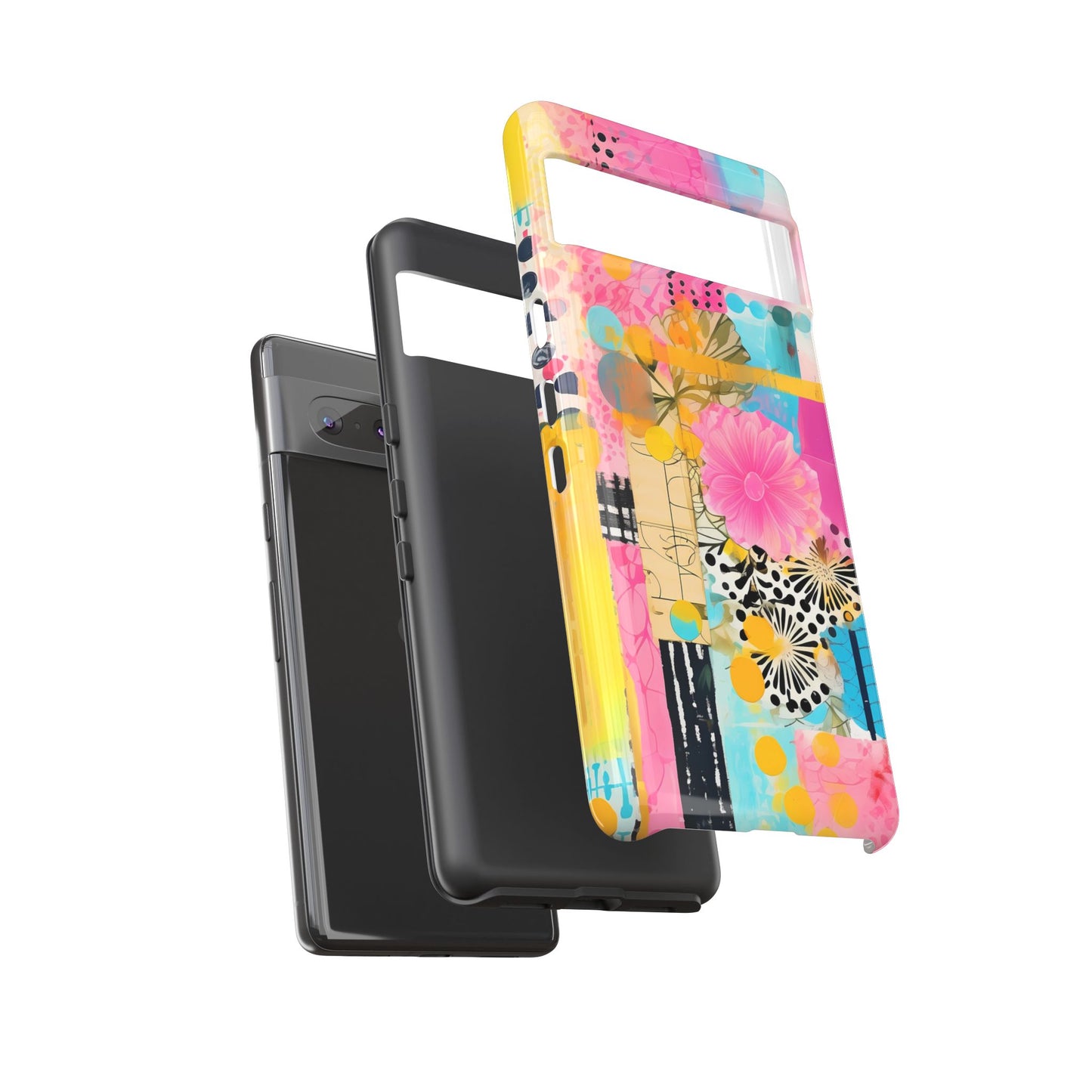 Pink Floral Abstract Phone Case | Tough Cases | iPhone 17