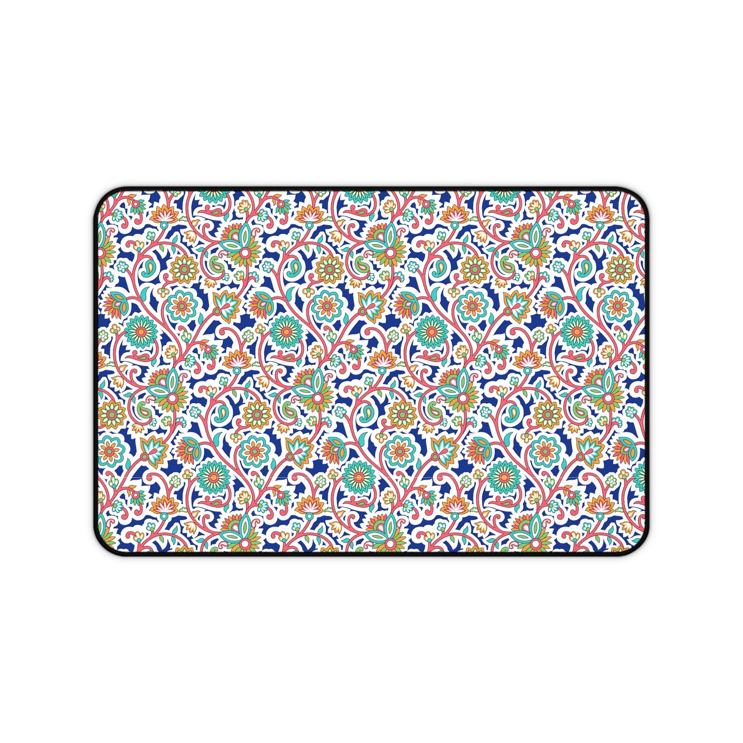 Art Deco Mosaic Desk Mat — Vintage Geometric Office Desk Pad