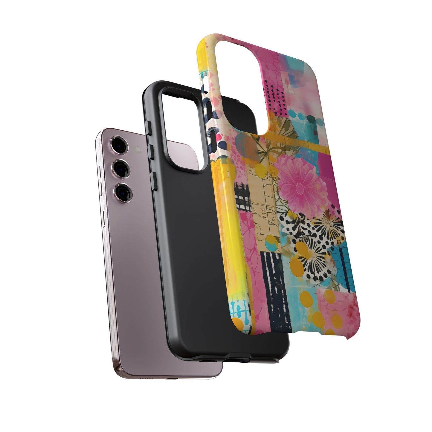 Pink Floral Abstract Phone Case | Tough Cases | iPhone 17