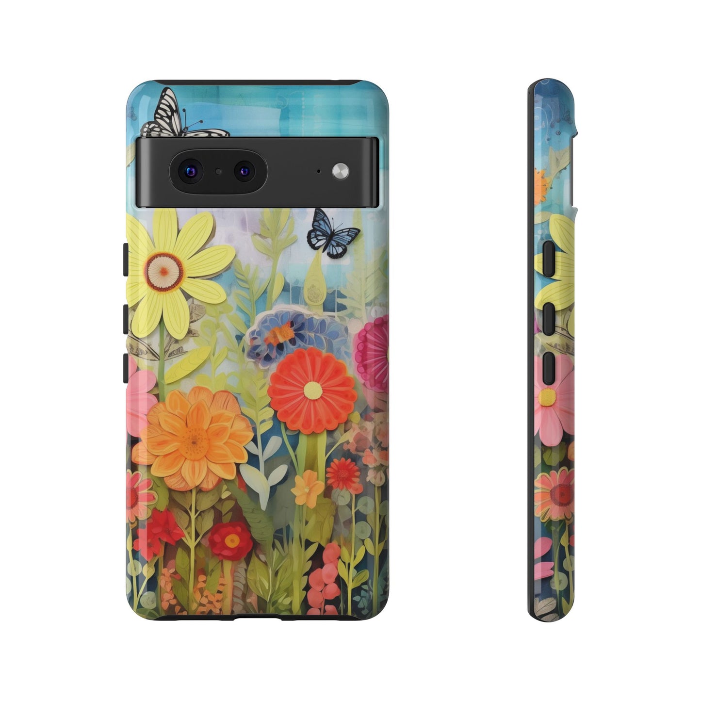Whimsical Floral Garden phone case | Tough Case | 3d Floral Pattern | iPhone 17