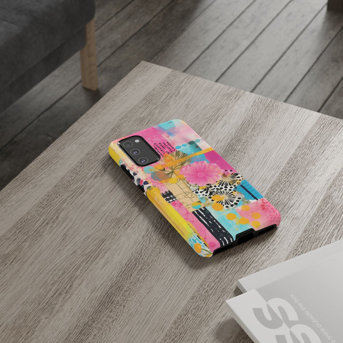 Pink Floral Abstract Phone Case | Tough Cases | iPhone 17