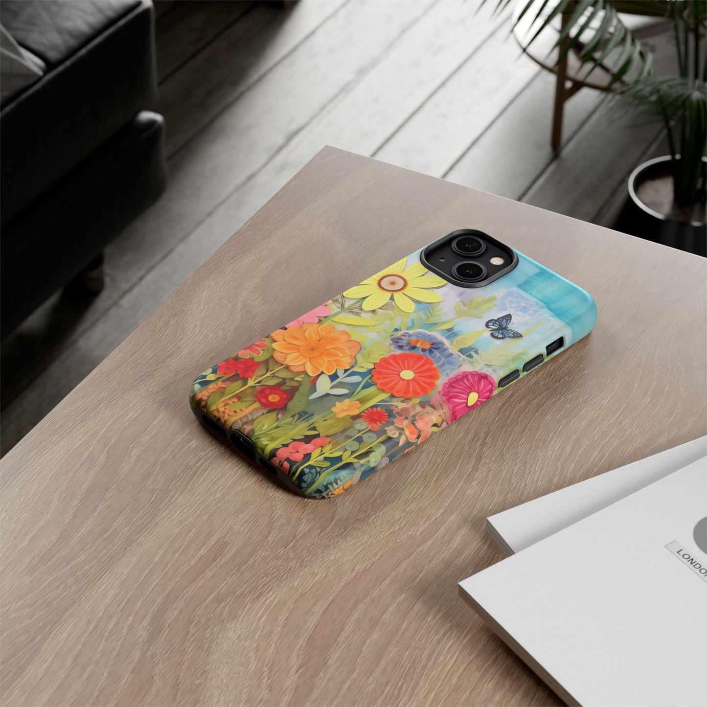 Whimsical Floral Garden phone case | Tough Case | 3d Floral Pattern | iPhone 17