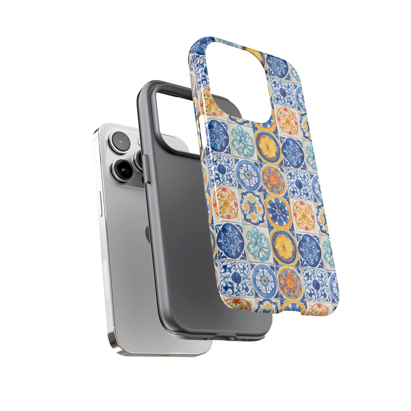 Mediterranean Tile Pattern Phone Case | Tough Case | Mosiac Tile | iPhone 17