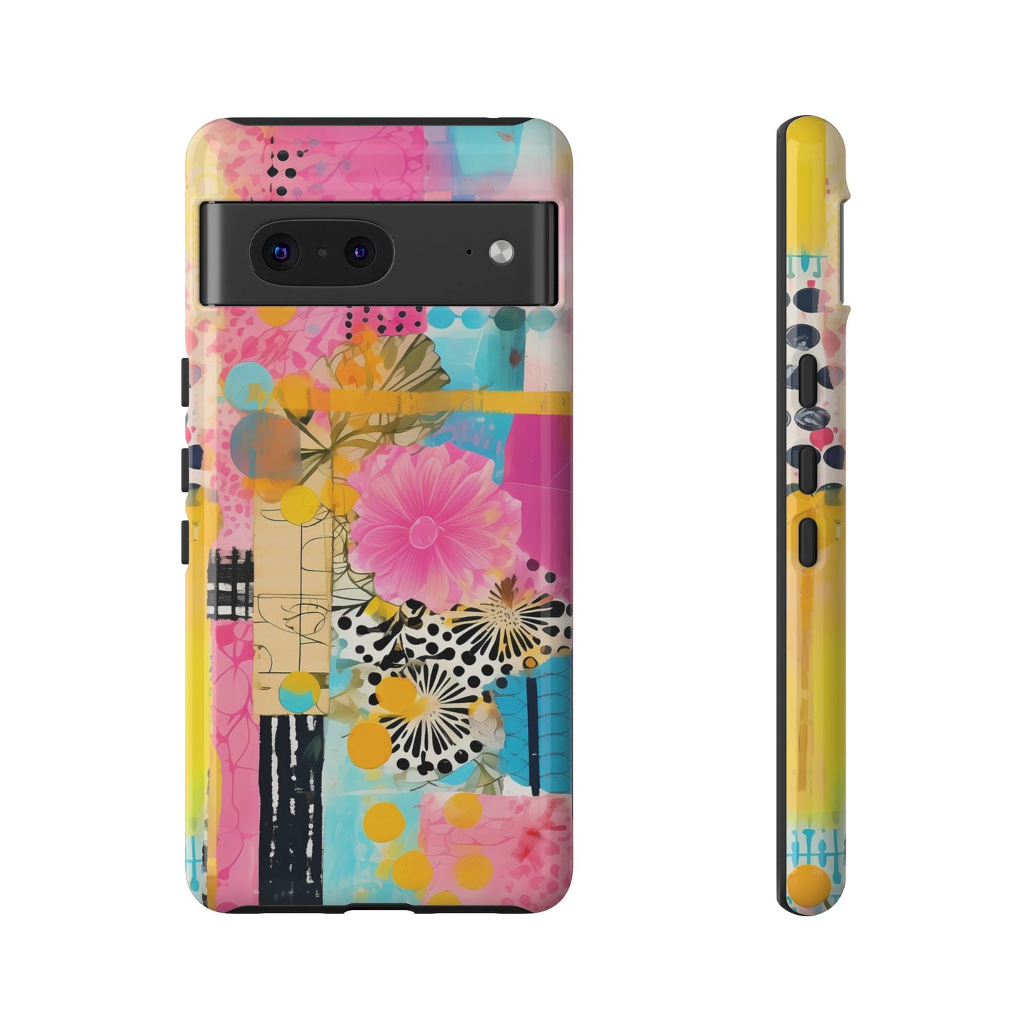 Pink Floral Abstract Phone Case | Tough Cases | iPhone 17