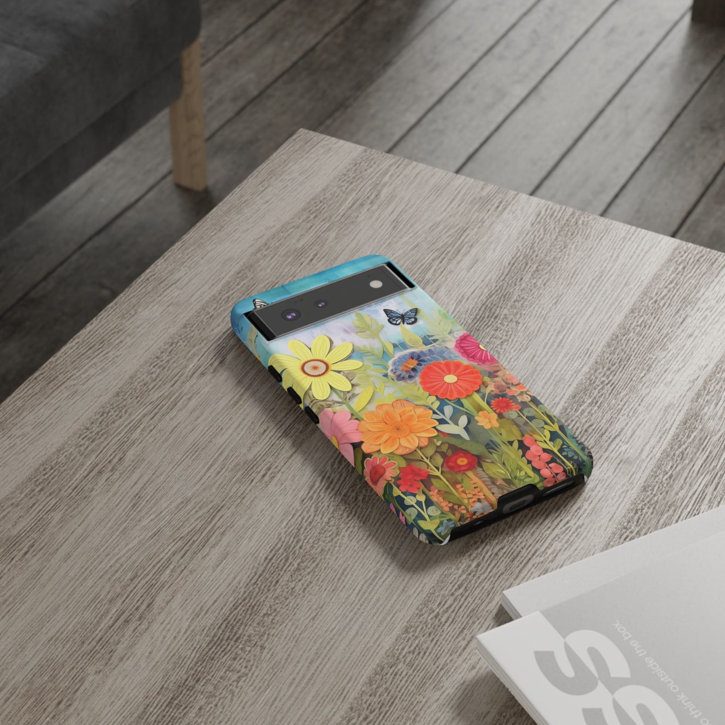 Whimsical Floral Garden phone case | Tough Case | 3d Floral Pattern | iPhone 17