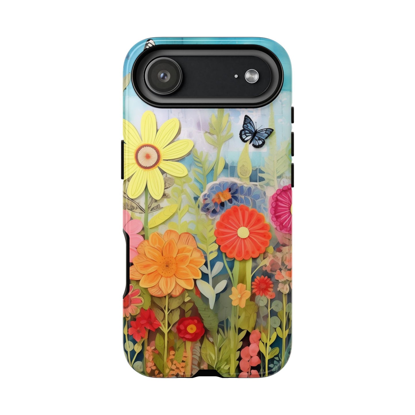 Whimsical Floral Garden phone case | Tough Case | 3d Floral Pattern | iPhone 17