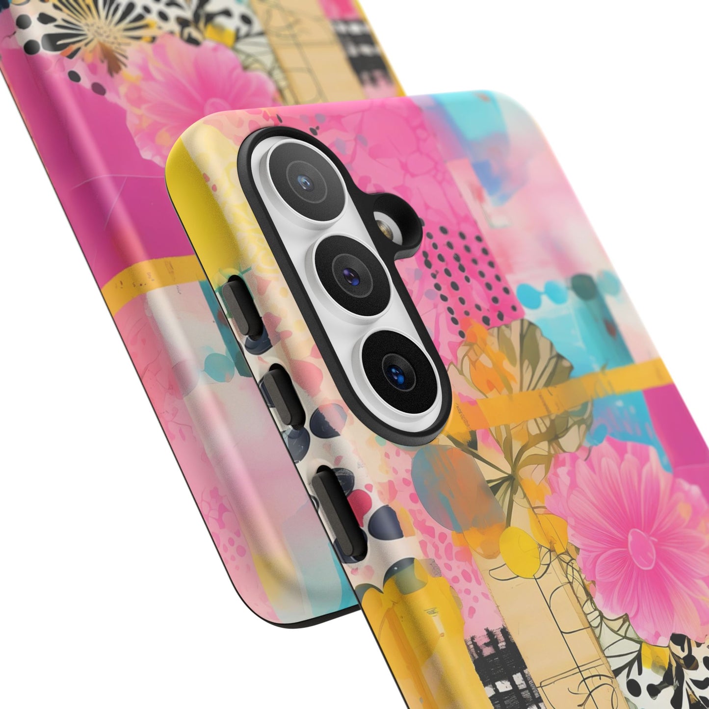 Pink Floral Abstract Phone Case | Tough Cases | iPhone 17