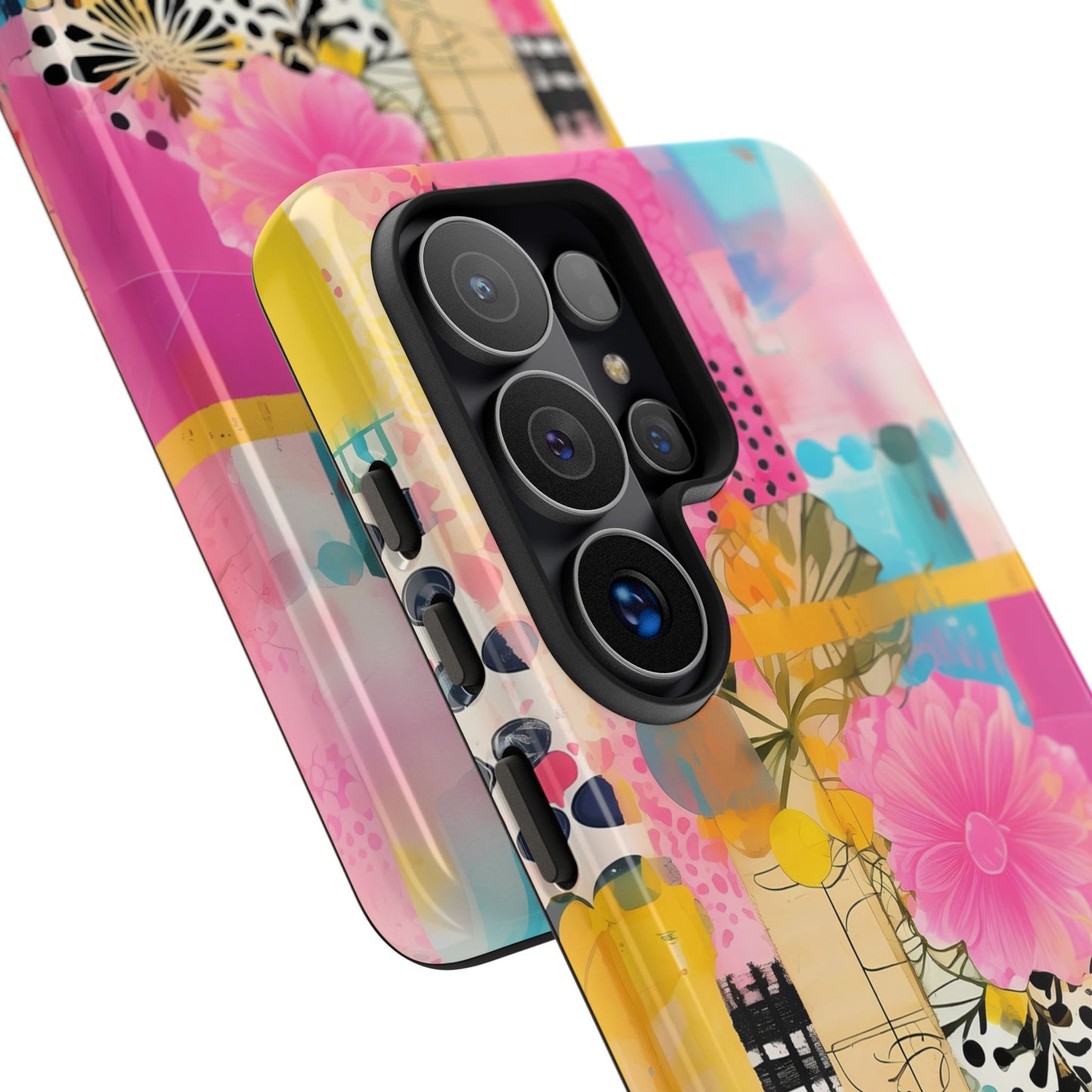 Pink Floral Abstract Phone Case | Tough Cases | iPhone 17