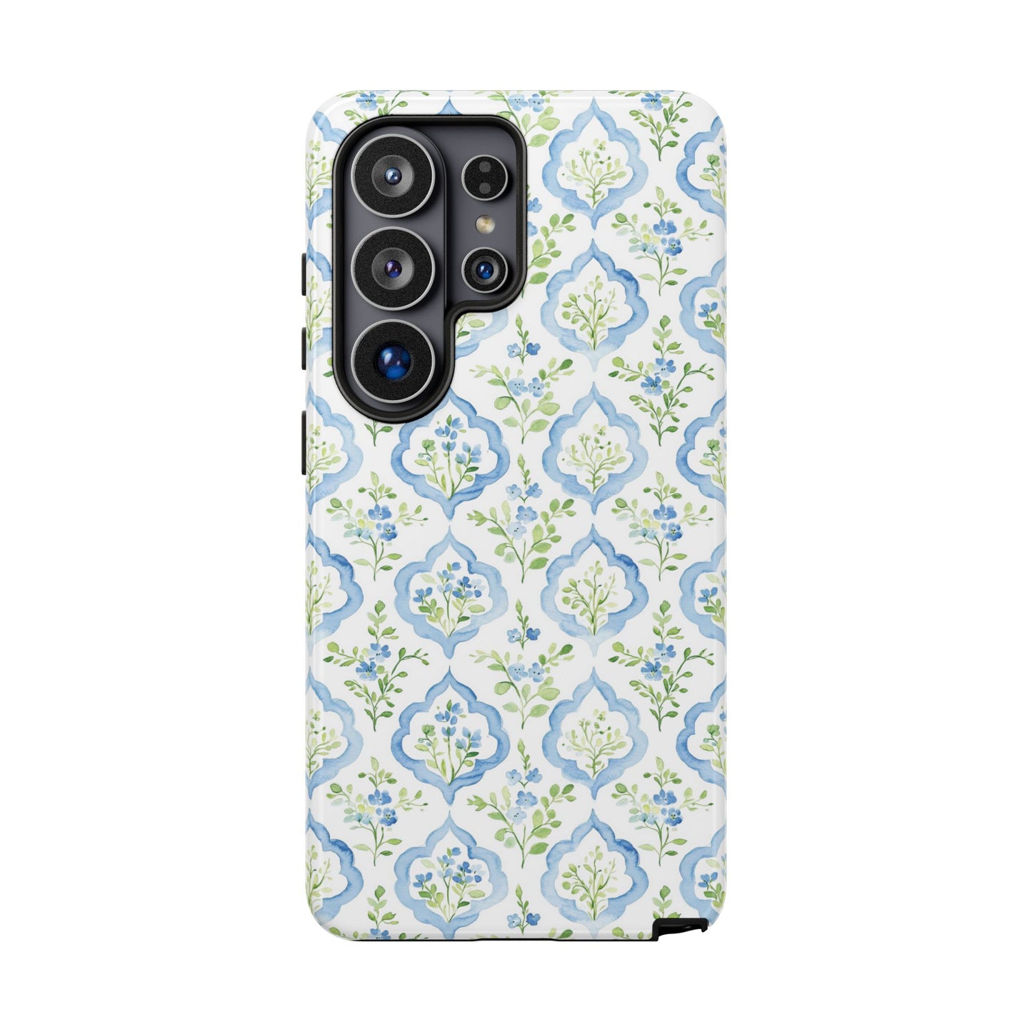 Blue Floral Damask phone case | Tough Case | iPhone 17