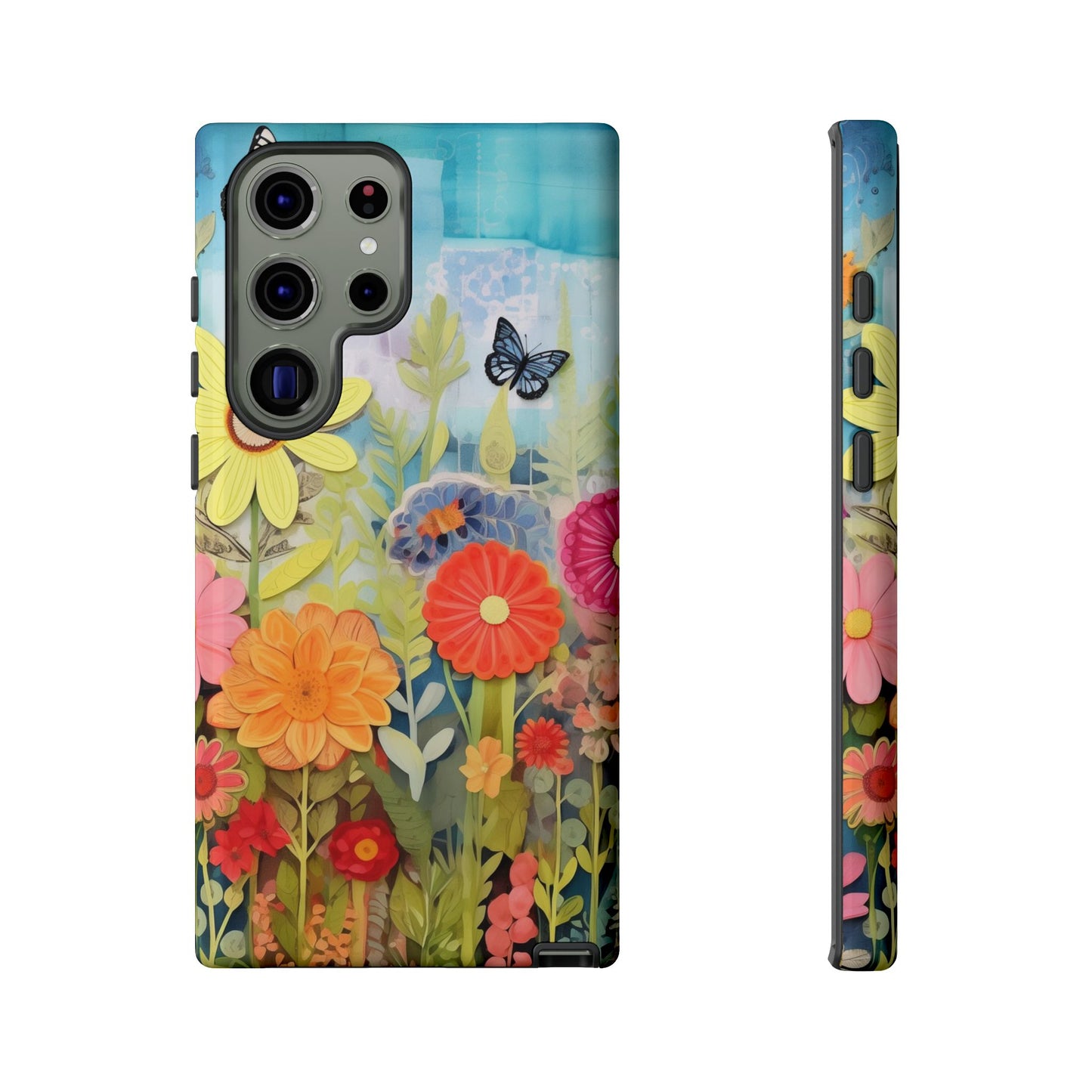 Whimsical Floral Garden phone case | Tough Case | 3d Floral Pattern | iPhone 17