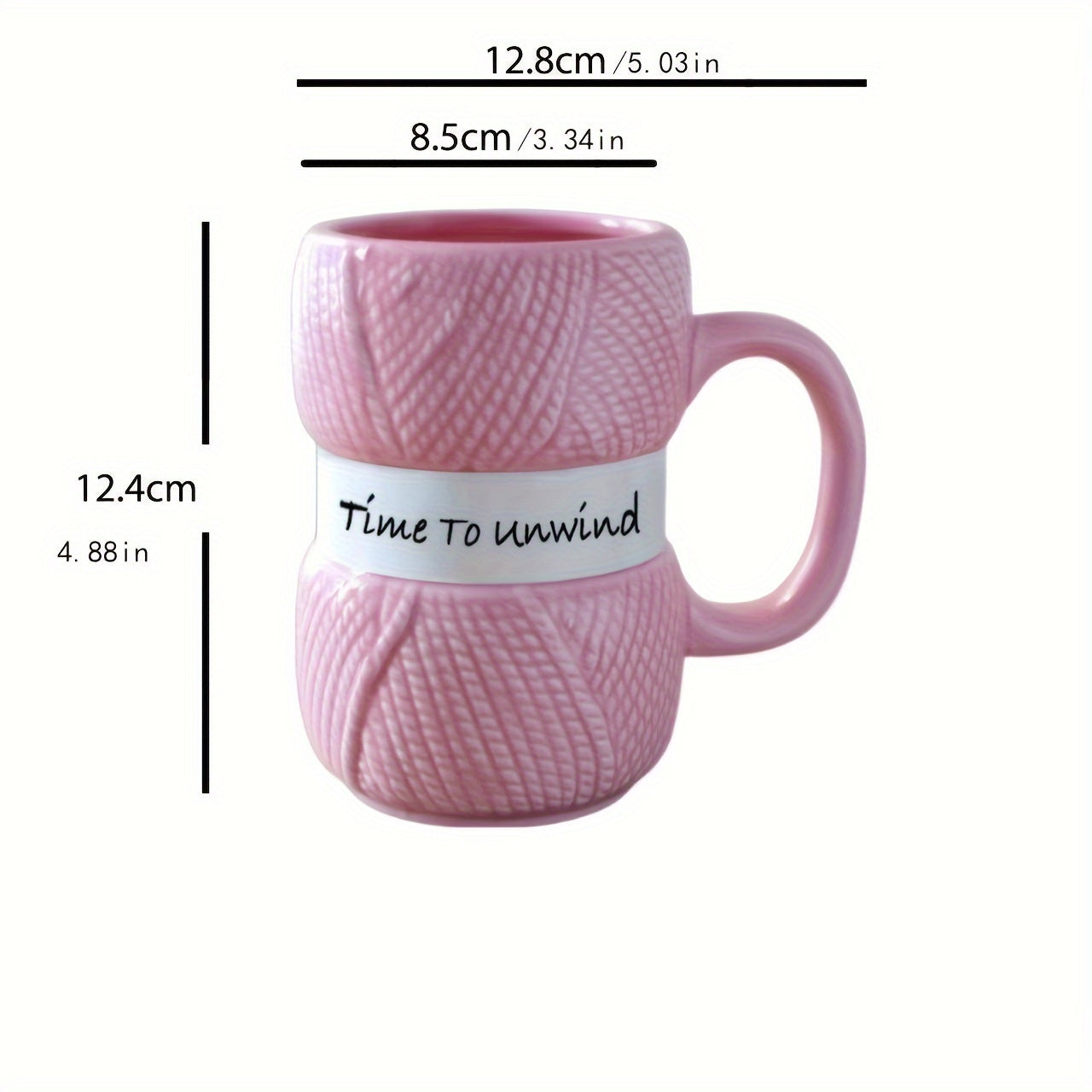 Unique Yarn Coffee Mug, Knitting